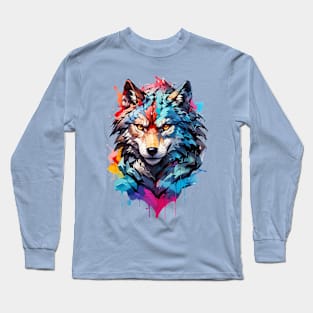 Colorful Wolf. Long Sleeve T-Shirt